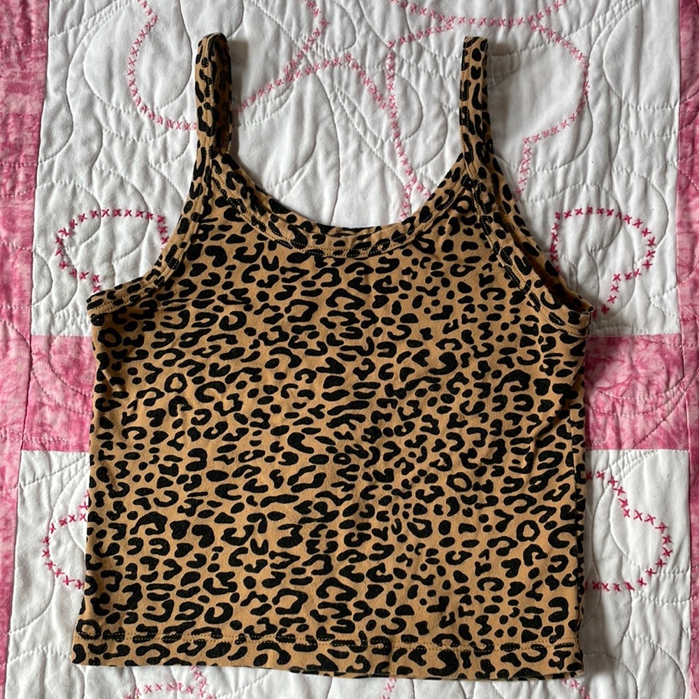 ARQ leopard print basic tank top
